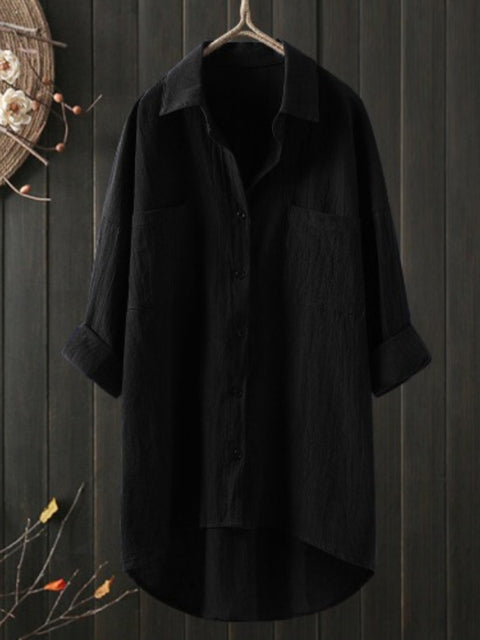 Casual Loose Cotton Linen Women's Shirt