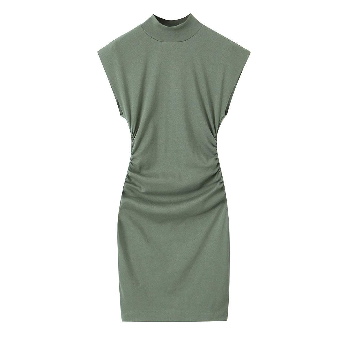 Autumn Women's Slim Fit Dress with Pleated Details