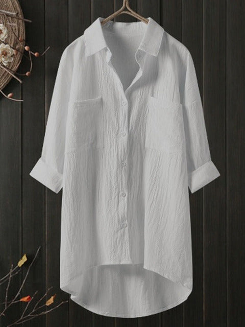 Casual Loose Cotton Linen Women's Shirt