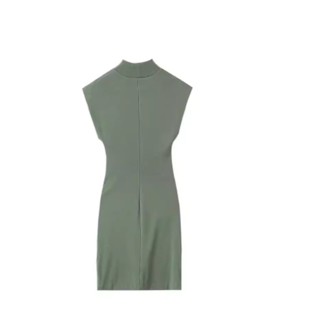 Autumn Women's Slim Fit Dress with Pleated Details