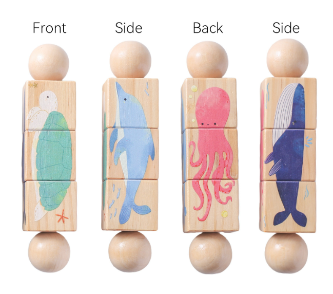 Kids' Handheld Wooden Animal Puzzle