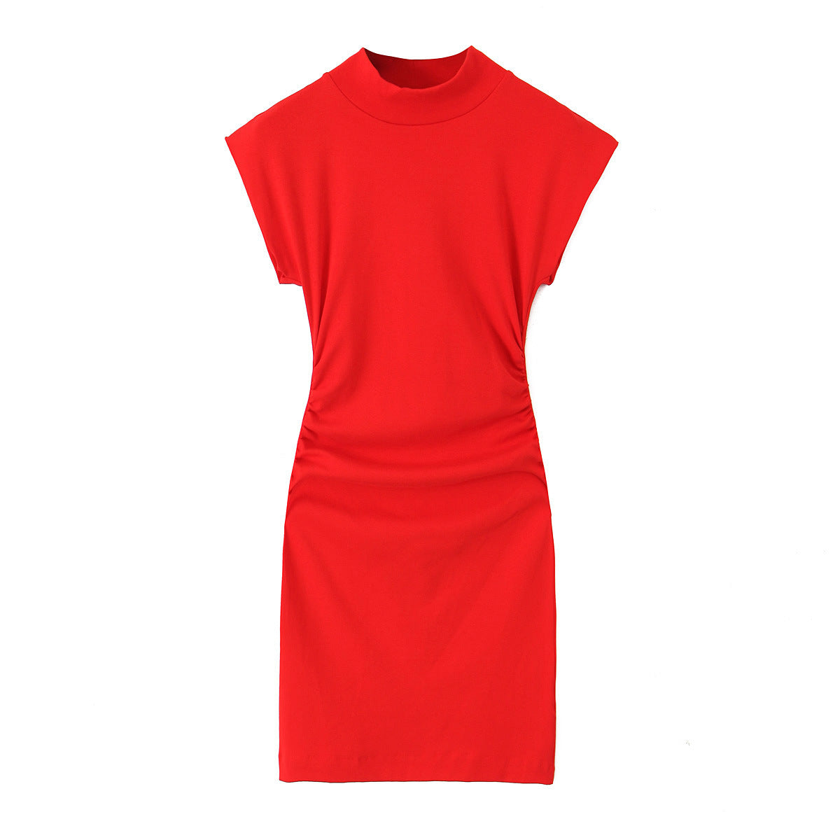 Autumn Women's Slim Fit Dress with Pleated Details