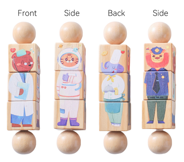 Kids' Handheld Wooden Animal Puzzle