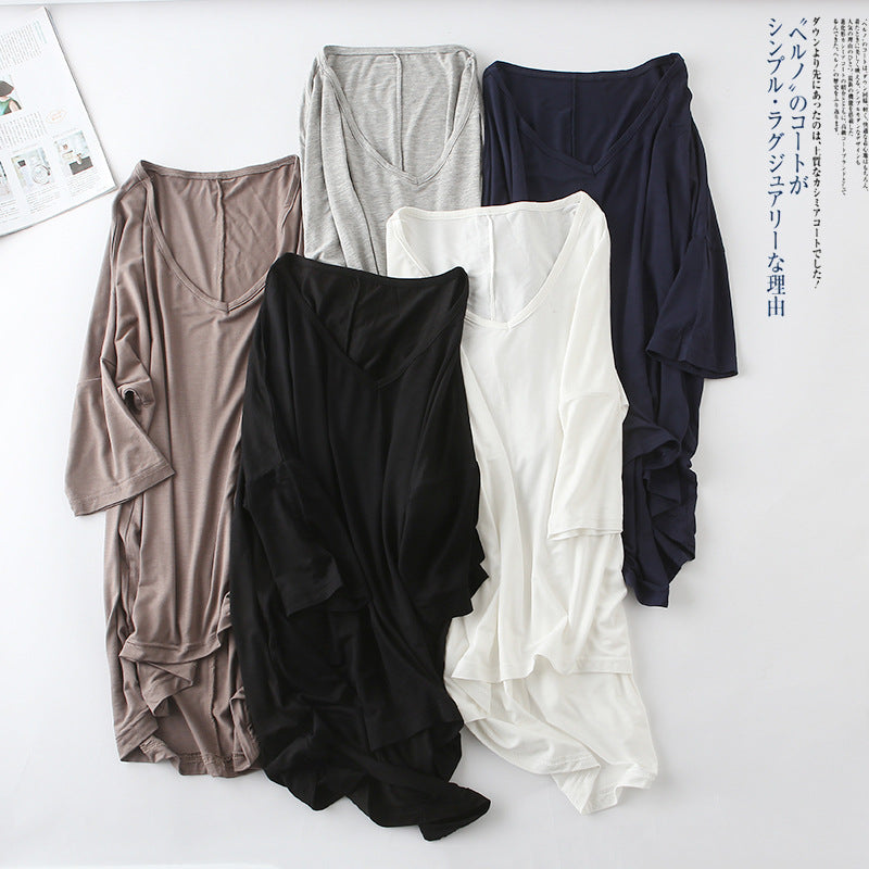 Casual Women's Solid Color Loose Basic T-Shirt