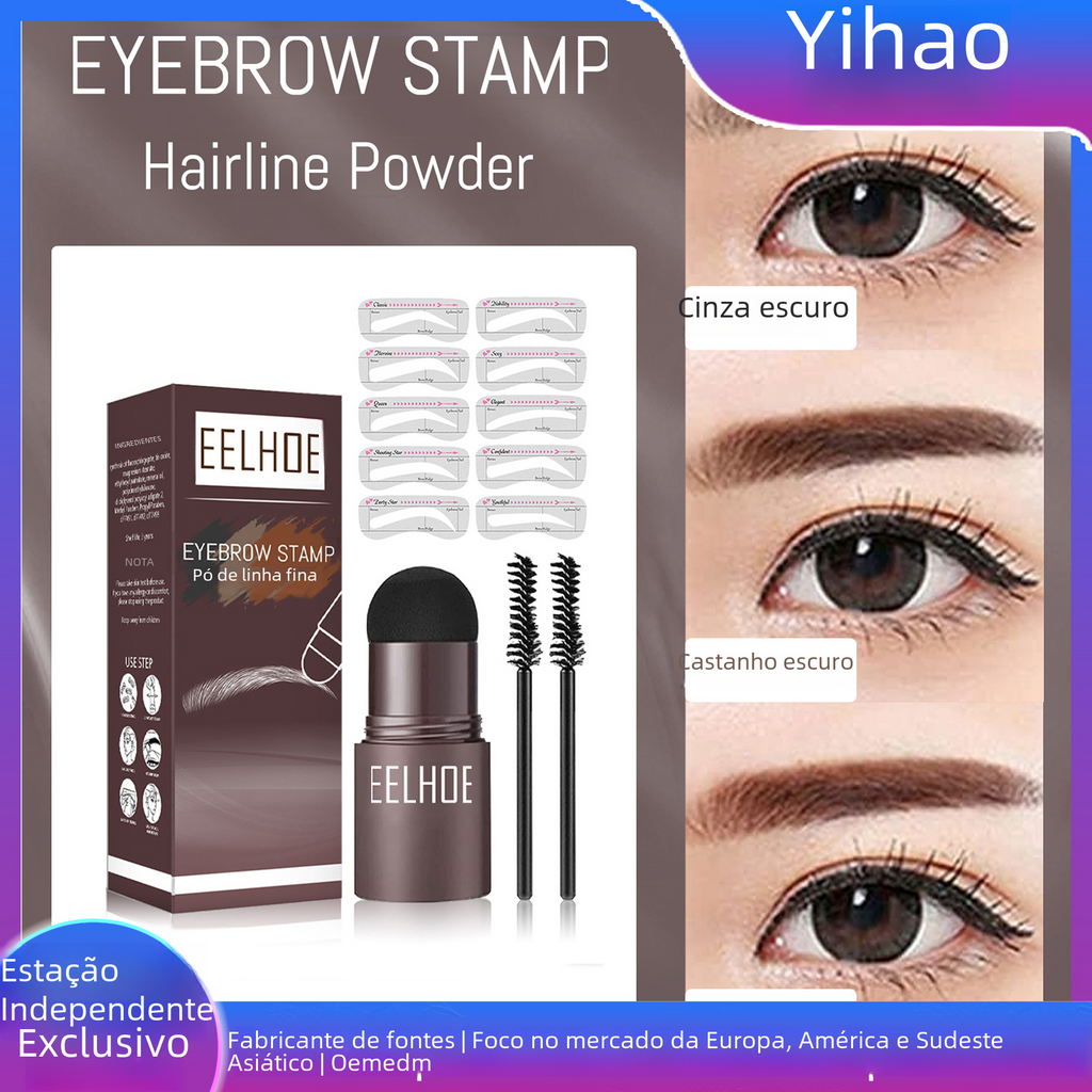 EELHOE Waterproof Eyebrow Stencil and Filling Powder