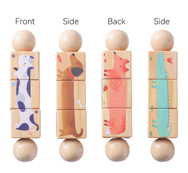 Kids' Handheld Wooden Animal Puzzle