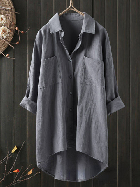 Casual Loose Cotton Linen Women's Shirt